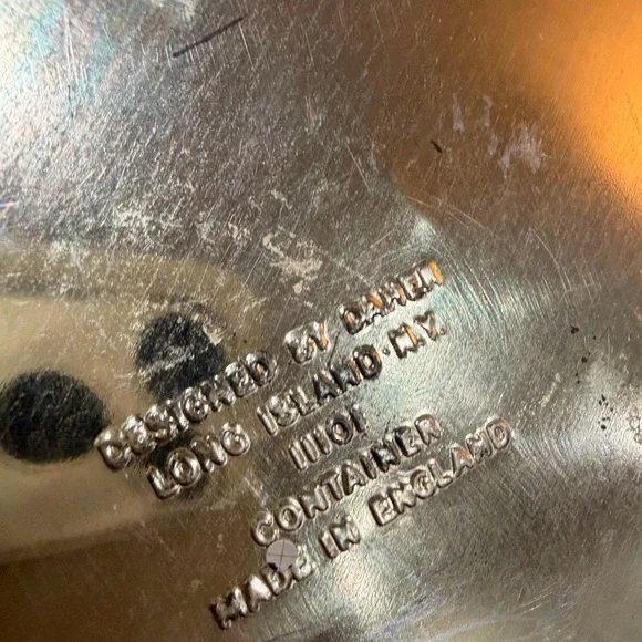 Vintage Daher Floral Tin Container England Metal Ice Bucket Style - Picture 5 of 5